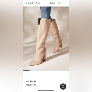 NEW JustFab Mattison Block Heeled Boot